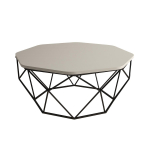 Kohvilaud Kalune Design Diamond, must v./beež v., 90 cm x 90 cm x 38 cm
