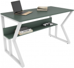 Kirjutuslaud ja riiul Kalune Design Wake 875ZNA4576, valge v./roheline v.