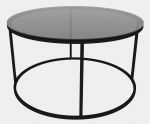 Kohvilaud Kalune Design Startis, must v., 80 cm x 80 cm x 45 cm