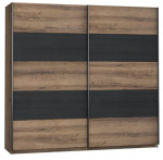 Riidekapp Forte Chilly HILS925E1-N09, pruun/must, 61.2 cm x 220.1 cm x 209.7 cm