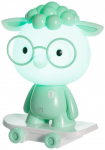 &Ouml;&ouml;lamp Lamb With SKateboard, roheline