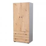 Laste riidekapp Klups Pauline, tamm v./grafiit v., 80 cm x 52 cm x 183 cm