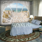 Fototapeet Artgeist Window View - Beach, 70 cm x 100 cm