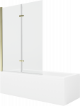 Vann seinaga, teisaldatav Mexen Cubik, 160 cm x 70 cm x 40 cm, ristk&uuml;lik, l&auml;bipaistev/kuldne