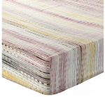 Voodilina Classic, valge v./lilla v., 160 x 200 cm, kummiga