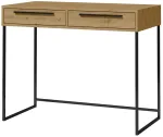 Kirjutuslaud sahtlitega ADRK Aria, 100 cm x 50 cm, 80 cm, tamm v./must v.