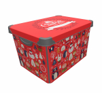 Kaanega hoiukarp Domoletti, 22 l, punane, 41 x 30 x 24 cm
