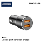 Auto laadija Jellico F9 36W, 2 x USB Type A, titanium black v., 36 W