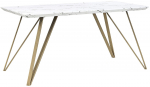 S&ouml;&ouml;gilaud Beliani Molden, kuldne v./valge v., 150 cm x 80 cm x 75 cm