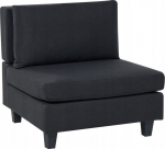 Mooduldiivan Beliani Unstad, must v., 76 x 76 cm x 72 cm