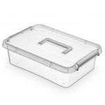 Kaanega hoiukarp, toidule/m&auml;nguasjade jaoks, k&auml;epidemetega Orplast Antibacterial 1513, 8.5 l, l&auml;bipaistev v./hall v., 39 x 29 x 11 cm