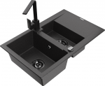 K&ouml;&ouml;givalamu koos kraaniga Mexen Gaspar, graniit, 73 cm x 47 cm x 17.7 cm, must/hall/grafiit