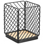 S&ouml;&ouml;giriistade alus Laveo Oslo, 10.6 cm x 10.6 cm x 14 cm, teras, pruun v./must v.