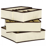 Korraldaja, esemete hoidmiseks Springos HA3023, kreemjasvalge, 33 x 33 x 10 cm