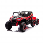 Laste elektriline buggy-auto Hatis with trailer, must v./punane v.