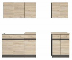 K&ouml;&ouml;gikomplekt Junona Line, sonoma tamm v./wenge, 1.8 m