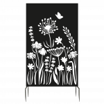 Dekoratiivaed 4IQ Meadow, 100.4 cm x 25 cm x 186 cm, must v.