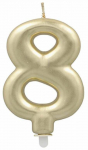 S&uuml;nnip&auml;evak&uuml;&uuml;nal Pap Star number 8, kuldne v., 7 cm