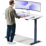 Arvutilaud reguleeritava k&otilde;rgusega Desktronic HomeOne 826 10, 160 cm x 80 cm, 119 cm, valge v./sinine v.