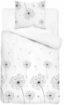 Voodipesukomplekt SJB-754, valge v./hall v., 70 x 80 cm, 140 x 200 cm, 2 os.