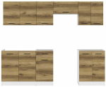 K&ouml;&ouml;gikomplekt Junona Line, valge v./light delano oak v., 2.4 m