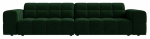 Diivan Cosmopolitan Design Chicago Velvet Bluvel 78, pudeli roheline v., 102 x 252 cm x 78 cm