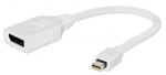 Adapter Gembird Mini DisplayPort - DisplayPort Mini Display port male, Display port female, 0.1 m, valge