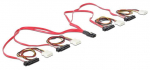 Juhe Delock Mini SAS SFF-8087, 4 x SAS 29 pin SFF-8482 + Power, 0.5 m, valge v.