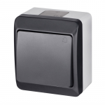 Nupp Elektro-Plast Hermes 0337-07 Bell Button Anthracite