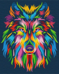 Maalimine numbrite j&auml;rgi Painting by Numbers Wolf In Colors, mitmev&auml;rviline
