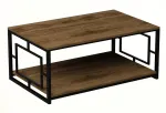 Kohvilaud Kalune Design Kelvin, must v./p&auml;hklipuu v., 120 cm x 60 cm x 50 cm
