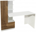 Kirjutuslaud koos kapiga Kalune Design Domingos 756FRN3808, valge v./p&auml;hklipuu v.