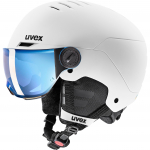 Suusakiiver Uvex Rocket JR Visor, valge/must, 51-55 cm