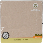 Pabersalvr&auml;tikud, 33 cm x 33 cm, (v&auml;rv/disain valitakse juhuslikult), 16 tk