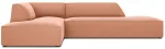 Nurgadiivan Micadoni Home Ruby Modular 4 Seats, roosa v., vasak, 273 x 180 cm x 69 cm