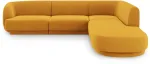 Nurgadiivan Micadoni Home Miley Velvet 6 Seats, kollane v., parem, 252 x 220 cm x 74 cm