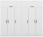 Riidekapp Kalune Design Kale 3932, valge v., 52 cm x 270 cm x 255 cm