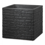 Lillepott Scheurich Stony Black 64456, plastik, tumehall