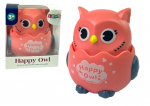 M&auml;nguasi Lean Toys Happy Owl, 8 cm, roosa
