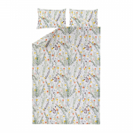 Voodipesukomplekt Domoletti Izia, valge v./mitmev&auml;rviline, 200 x 220 cm