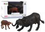 Kujukeste komplekt Lean Toys The Worl Of Animals Buffalo Calf, 2 tk, pruun/must