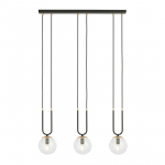 Valgusti rippuv Emibig Glam 3, E14, 3 x 10 W, must v.