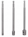 1/4" kuuskant pikkade adapterite kmpl 3tk (1/4" - 3/8" - 1/2") Truper&reg;