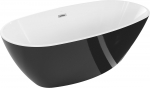 Vann, teisaldatav Mexen Eris, 170 cm x 85 cm x 58 cm, ovaalne, valge/must