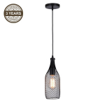 Valgusti rippuv Domoletti Mesh, E27, 1 x 40 W, must v.