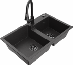 K&ouml;&ouml;givalamu koos kraaniga Mexen Tomas Elia, graniit, 80 cm x 50 cm x 19 cm, black granite