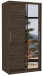 Riidekapp ADRK Baros 100, pruun v., 58 cm x 100 cm x 200 cm, peegliga