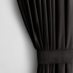 &Ouml;&ouml;kardin Restilo Velvet, must, 140 cm x 270 cm