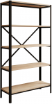 Raamaturiiul ADRK Rene, must v./sonoma tamm v., 146.8 cm x 30 cm x 80 cm