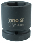 Kuusnurkne l&ouml;&ouml;gipistikupesa Yato YT-1189, HEX, 61 mm, 34 mm, 1"